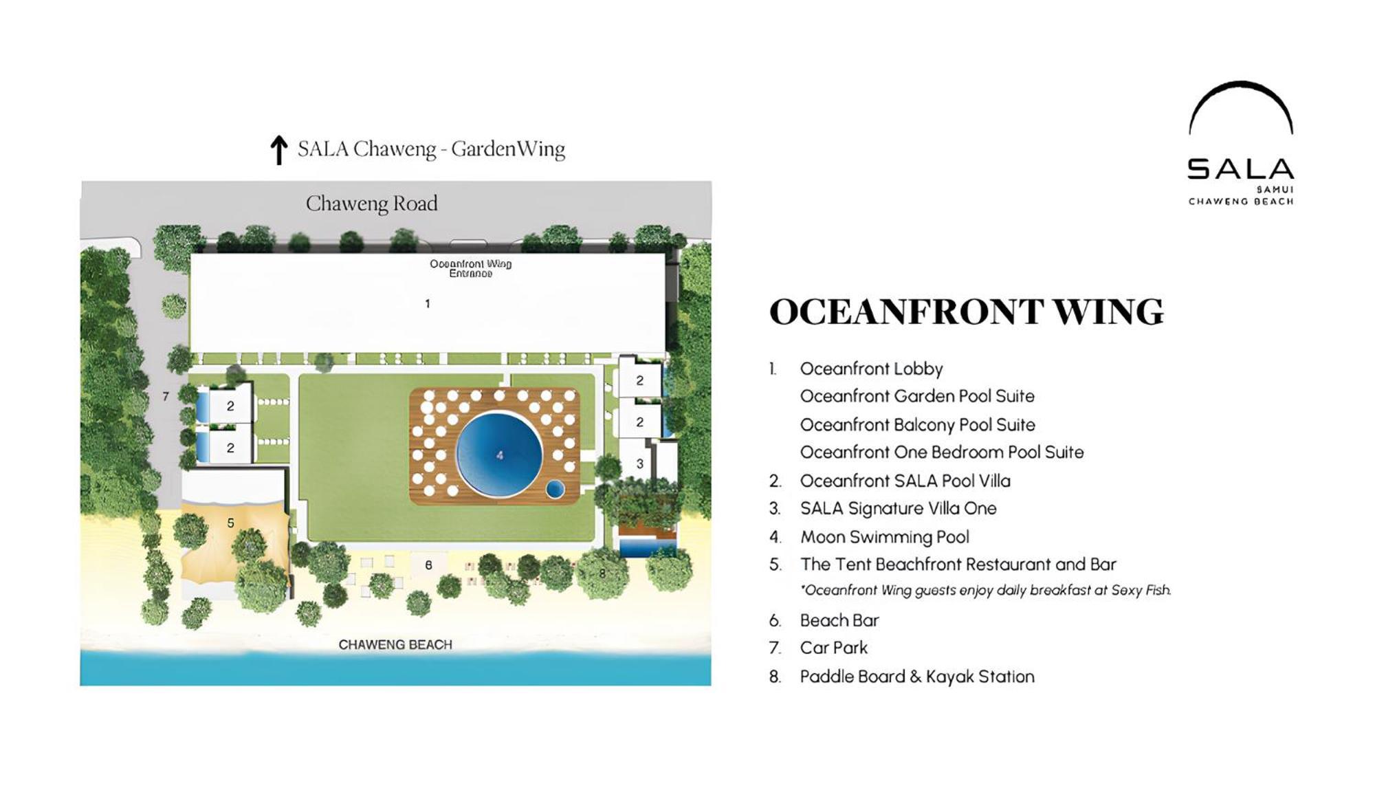 Sala Samui Chaweng Beach Resort Extérieur photo Oceanfront Wing